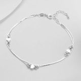 Heart Anklet 925 Sterling Silver