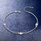 Heart Anklet 925 Sterling Silver