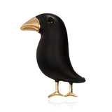 Rinhoo Crow Brooch Black Paint