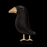 Rinhoo Crow Brooch Black Paint