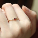 Red Stone Crystal Rings