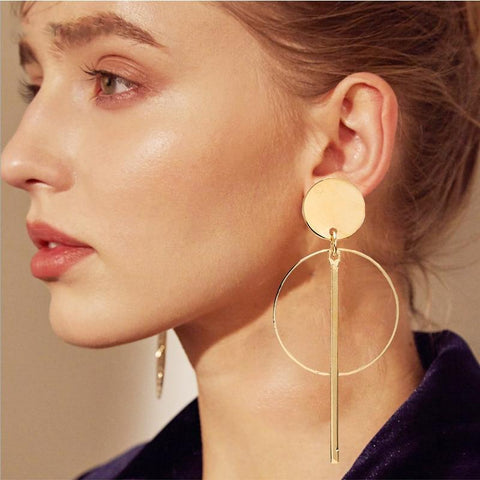 Long Circle Earrings for women