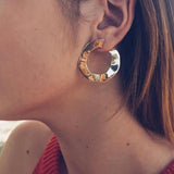 Long Circle Earrings for women
