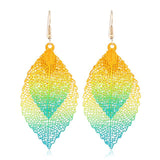 Leaf Dangle Earrings Hollow