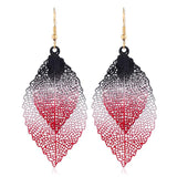 Leaf Dangle Earrings Hollow