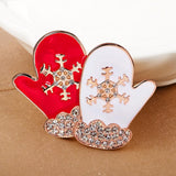 Christmas Gloves Brooch Pins