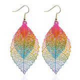 Leaf Dangle Earrings Hollow