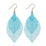 Leaf Dangle Earrings Hollow