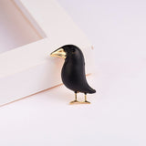 Rinhoo Crow Brooch Black Paint
