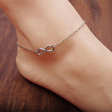Simple Chain Eight Bead Anklet