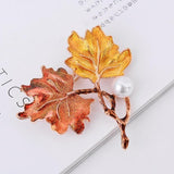 Leaves Design Metal Brooch