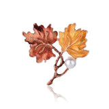 Leaves Design Metal Brooch